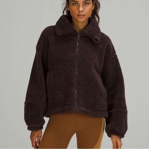 lululemon Cinchable Fleece Zip-Up in French Press Brown